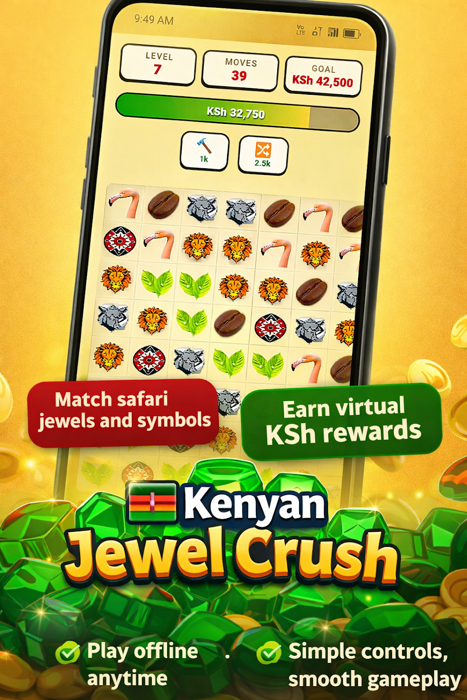 Kenyan jewel crush artwork