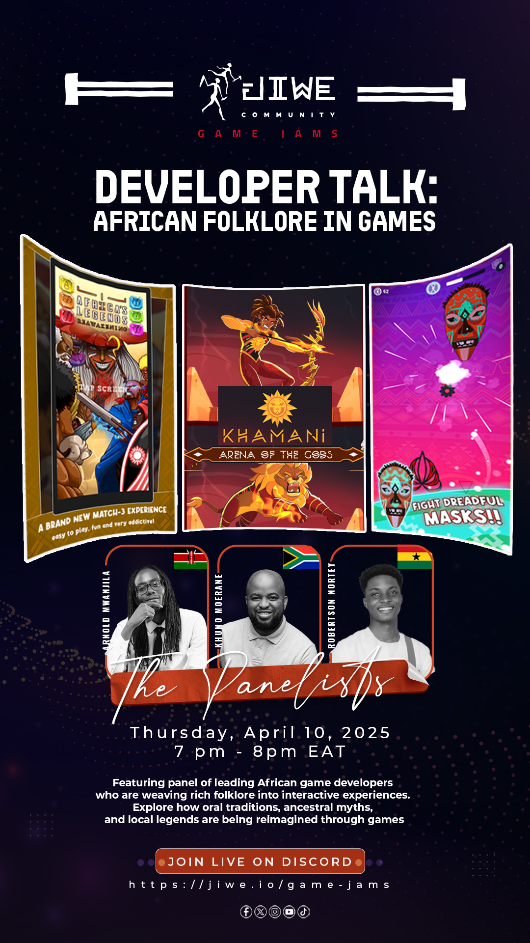 Jiwe Jams - Developer Talk: African Folklore in Games artwork